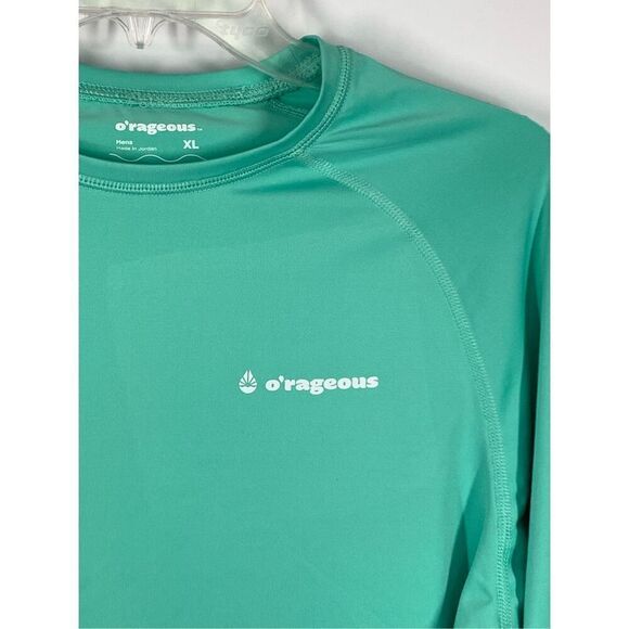 O'rageous Men's Crew Neck Pullover Raglan Long Sleeve T-Shirt Green Size XL - Picture 3 of 8